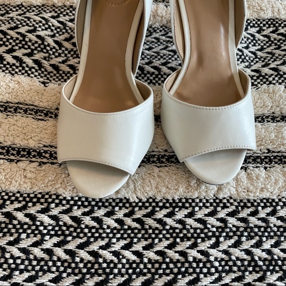 Lands' End White Peep Toe Heels - Picture 4 of 6